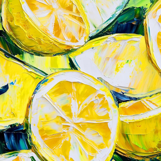 Διακοσμητικό Πλακάκι Φυσική Πέτρα Sliced Lemons