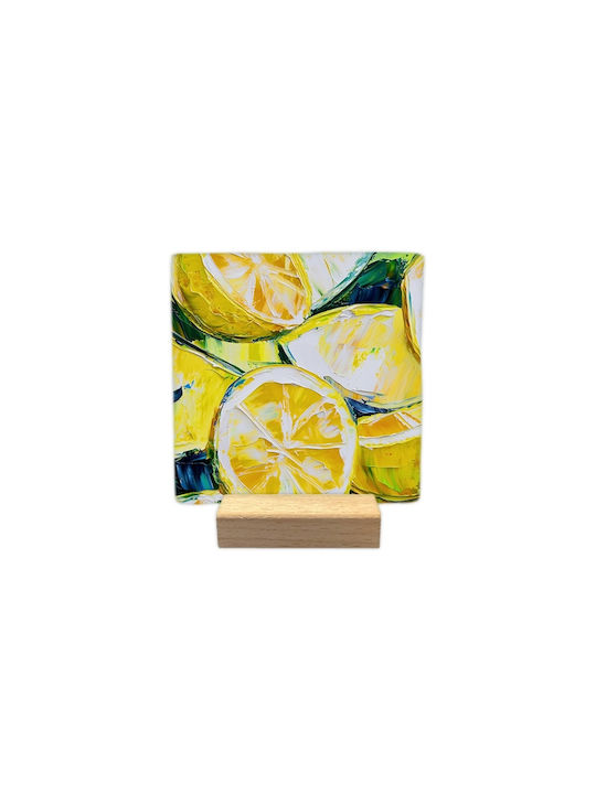 Διακοσμητικό Πλακάκι Φυσική Πέτρα Sliced Lemons