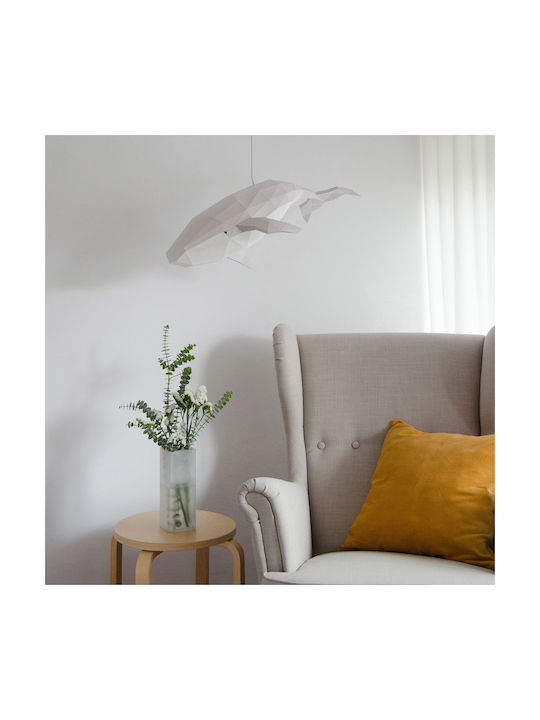 Owl Paperlamps Lampă Suspendată Pentru Copii Cu O Singură Lumină Din Hârtie Cu Soclu E27 Gri 65x32cm