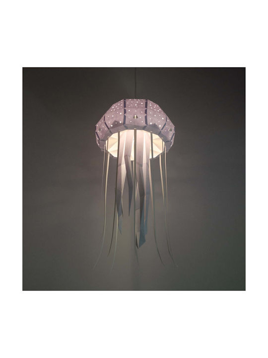 Owl Paperlamps Μονόφωτο Παιδικό Φωτιστικό Κρεμαστό από Χαρτί με Υποδοχή E27 Λιλά 60x30cm