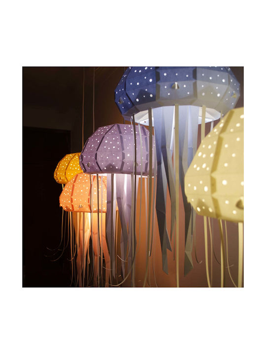 Owl Paperlamps Μονόφωτο Παιδικό Φωτιστικό Κρεμαστό από Χαρτί με Υποδοχή E27 Λιλά 60x30cm