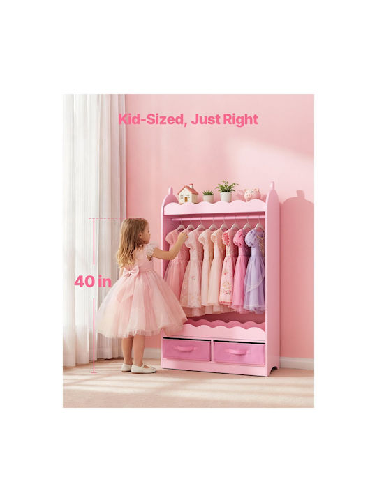 Vevor Kids Multi Hook Wooden Pink