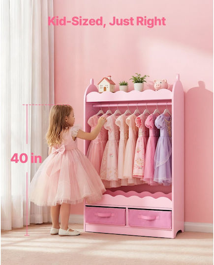 Vevor Kids Multi Hook Wooden Pink