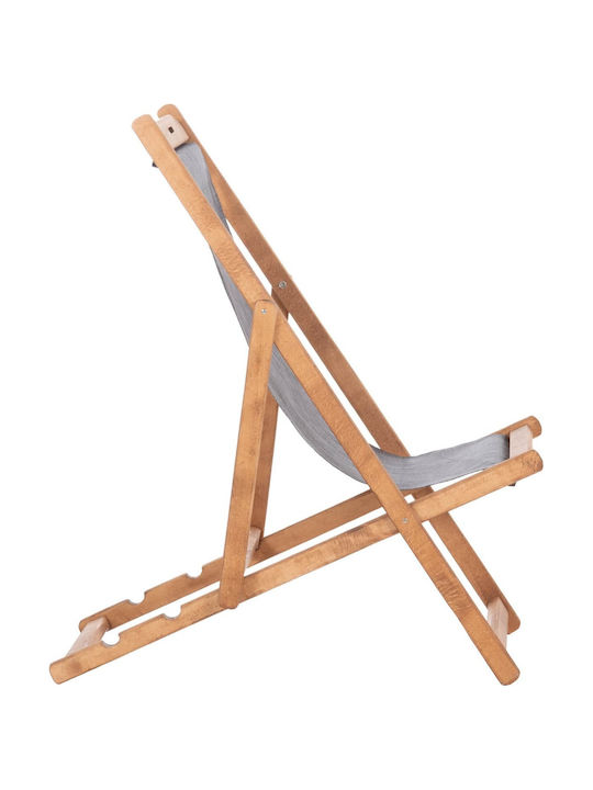 Σεζλόνγκ Ξύλινη Γκρι 55.5x97x105cm
