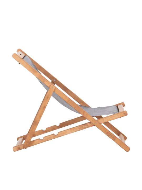 Σεζλόνγκ Ξύλινη Γκρι 55.5x97x105cm