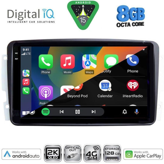 Digital Iq Bxk 20401_cpaa 9inc Multimedia Tablet Mercedes Clk W209 Mod 2000-2004