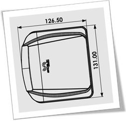 Комплект LED Светлини За Регистрационната Табела 12v 24v Неон Червено Бяло 131mm X 127mm 50mm 2 Бройки