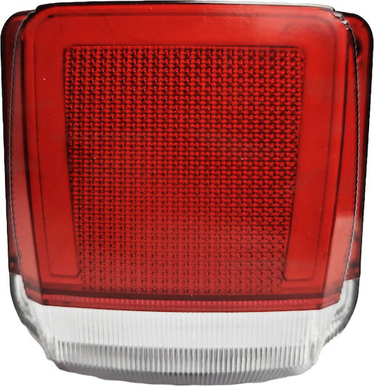 Комплект LED Светлини За Регистрационната Табела 12v 24v Неон Червено Бяло 131mm X 127mm 50mm 2 Бройки
