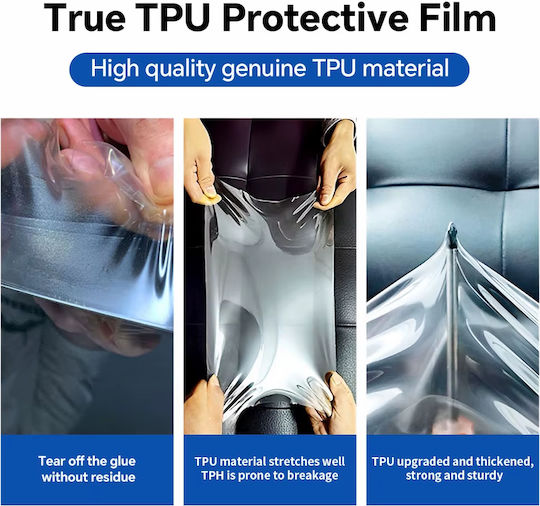 TPU PPF Transparent Protective Car Headlight Film High Transparency Self-Healing Anti-Scratch Protection 30x60cm TC-506