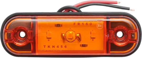 Led Светлини За Товарни Автомобили 3 Led 12v 24v Ip68 Оранжеви 87mm 28mm X 13mm