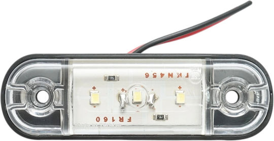 Led Светлини За Товарни Автомобили 3 Led 12v 24v Ip68 Бели 87mm 28mm X 13mm
