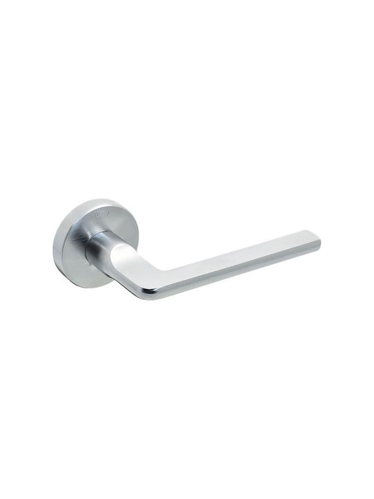Convex WC Lever With Rosette 2325 Pair With Mouthpiece Matt Chrome