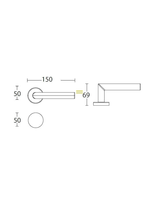 Convex Front Door Lever With Rosette 2325 Pair With Mouthpiece Matte Black