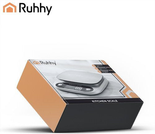 Ruhhy Digital Kitchen Scale with Bucket up to 5kg Grey