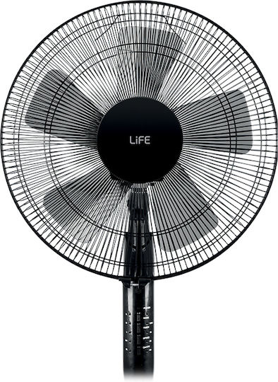 Life Maistrali Ανεμιστήρας Ορθοστάτης 40W Διαμέτρου 40.64cm με Τηλεχειριστήριο Μαύρος
