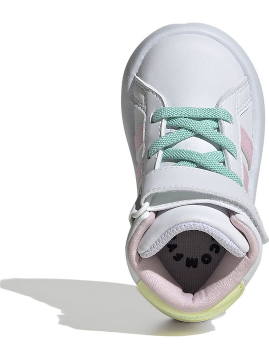 Grand Court GRAND COURT Kinder Sneakers Hoch mit Klettverschluss Weiß