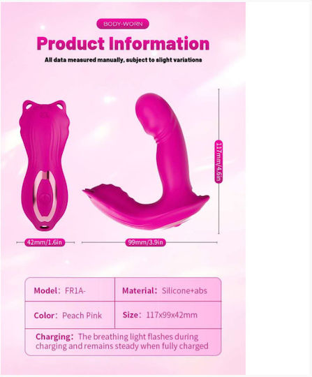 Aph Ροζ Δονητής Διπλής Διέγερσης Pink Dual Stimulation Vibrator Sw5035