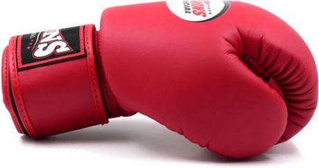 Twins Special Boxing Gloves from Synthetic Leather for Competition Red