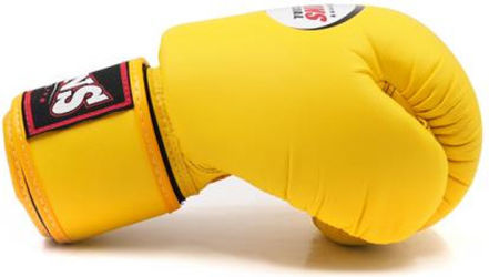Twins Special Boxing Gloves from Synthetic Leather for Competition Yellow