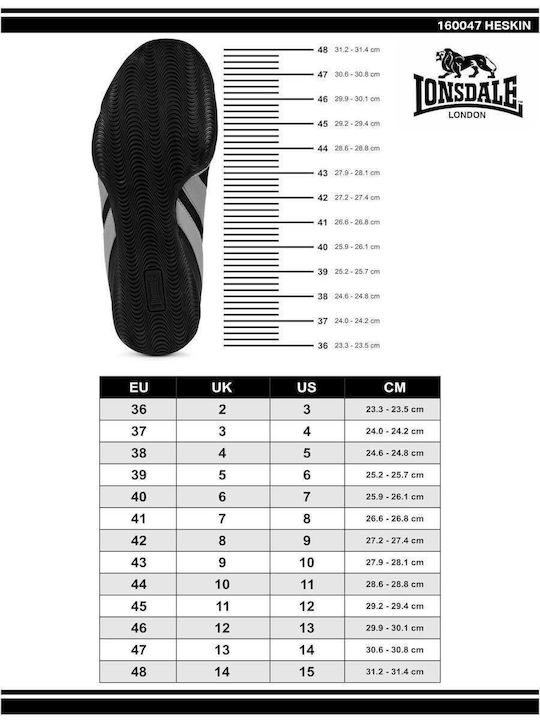 Lonsdale Heskin Boxing Shoes Black
