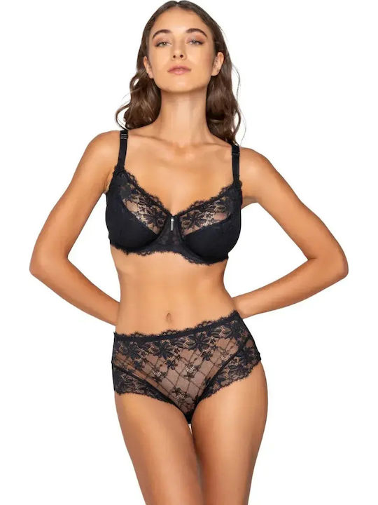 Balconette Black Сутиен с Банели