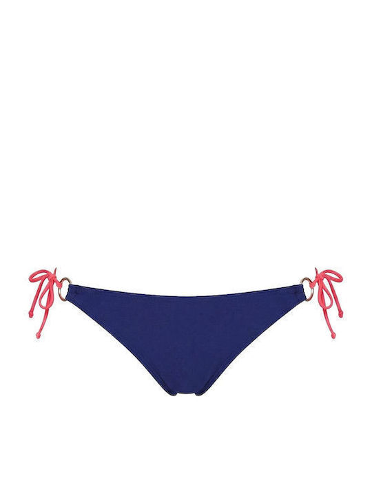 Bikini Slip με Κορδονάκια Μπλε