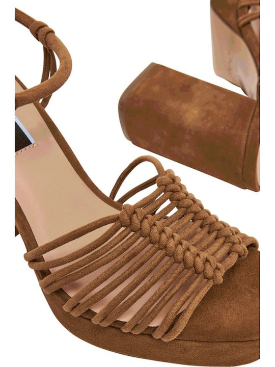 Lenny Wildleder Damen Sandalen Braun