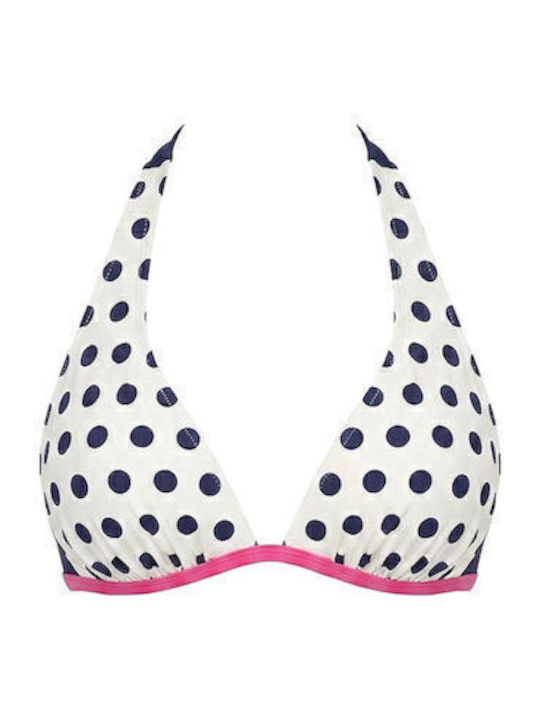 Bikinioberteile Mit Polsterung Blau/Creme