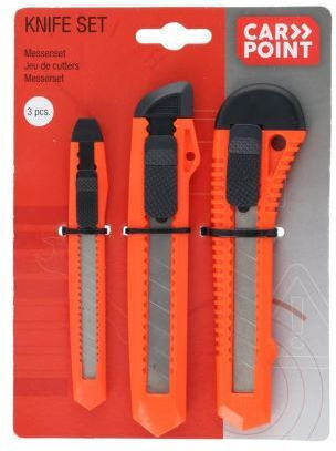 Carpoint Carpoint Schneidemesser Set mit Kunststoffkörper Orange