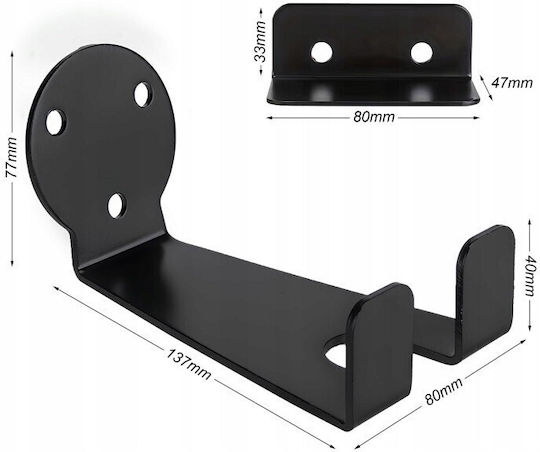 Suport de bicicletă montat pe perete Zola Suporturi de montare pentru pedală 60 Kg Oțel de 3 Mm Accesorii de montare incluse