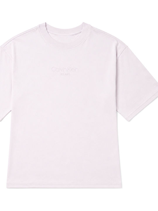 Grafische Damen Oversized T-Shirt Rosa