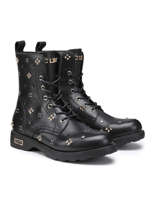 Zeppelin Leather Women's Ankle Boots Black