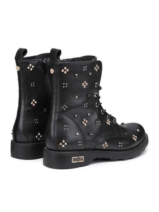 Zeppelin Leather Women's Ankle Boots Black