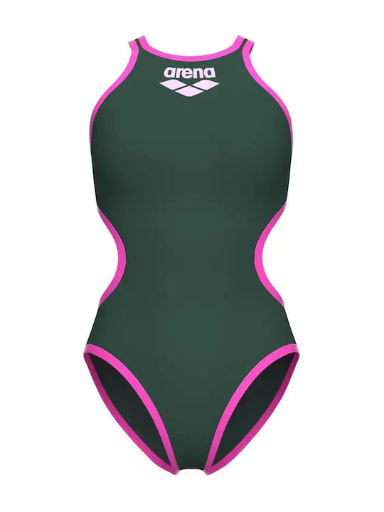 One Biglogo Activewear Swimsuit Khaki
