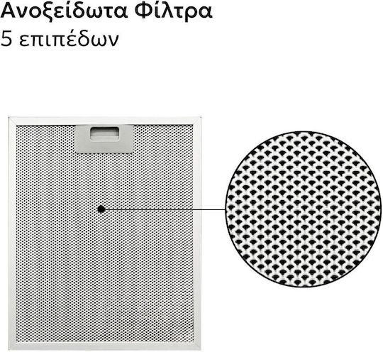Telemax Chimney Vent Hood 60cm Inox TD0660