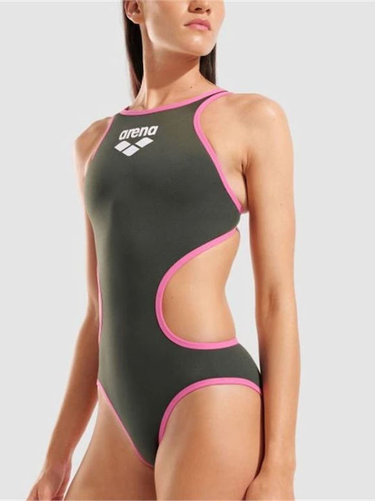 One Biglogo Activewear Swimsuit Khaki