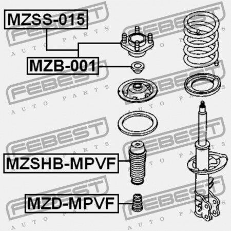 Front Shock Absorber Support Set N Mazda 626 Gf 1997-1999 Eu Ld47-34-380b