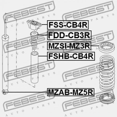 Заден Абсорбатор На Удари Rebound Ford Focus C-Max Cb3 2007-2011 Eu 1370318