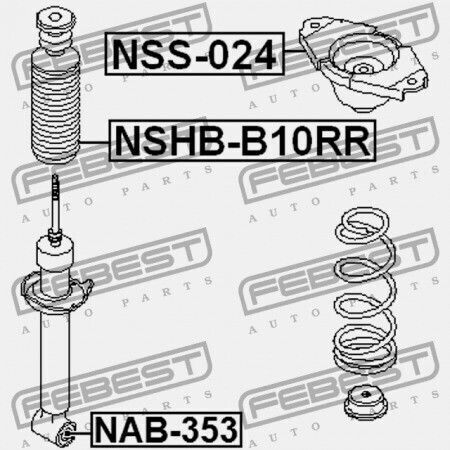 Febest Febest Stoßdämpfer Für Nissan Sonnenreich Almera