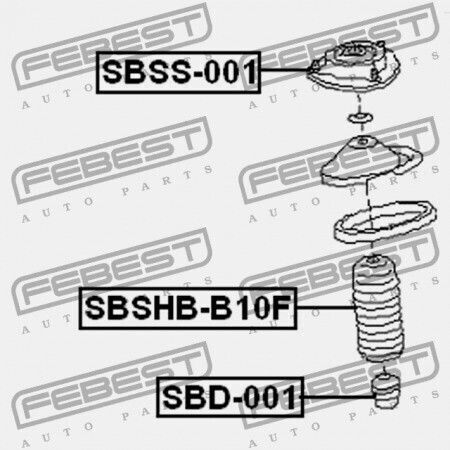 Febest Αμορτισέρ για Subaru Impreza