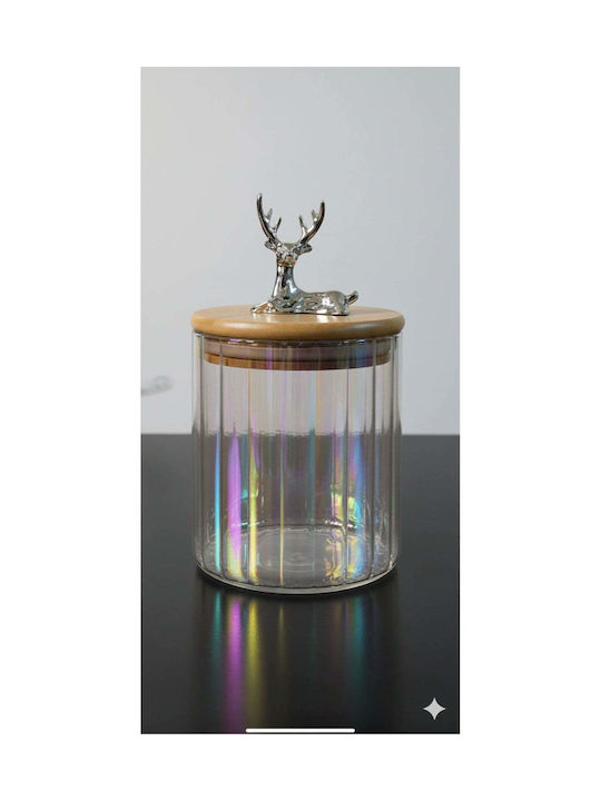SteweHome Set of 2 Pieces Glass Cereal Jars with Lid 750ml