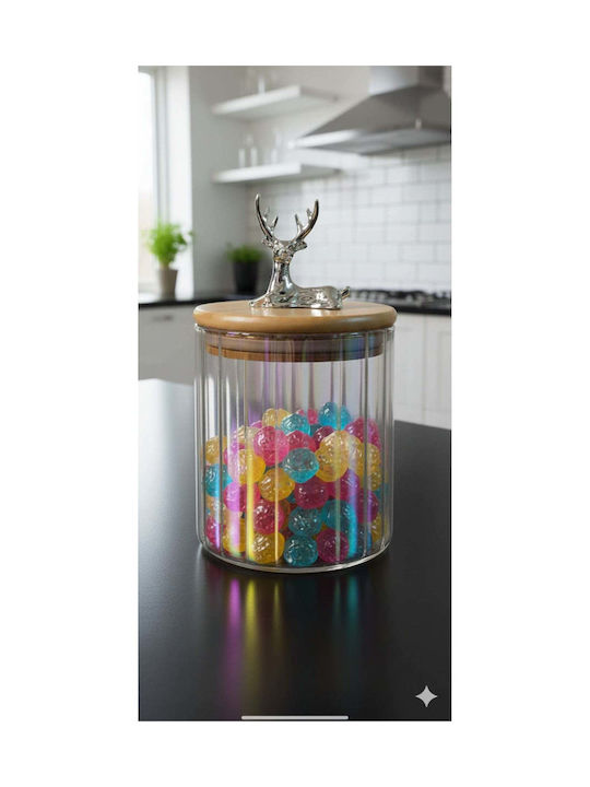 SteweHome Βάζο Δημητριακών με Καπάκι Γυάλινο 600ml