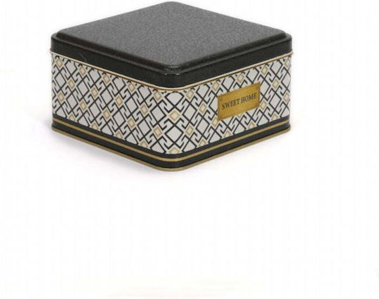 SteweHome General Use Vase with Metallic White Lid 16x16cm