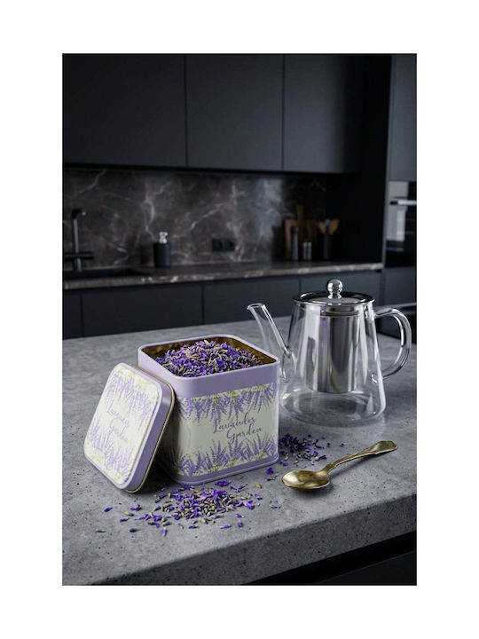 SteweHome General Use Vase with Metallic Purple Lid 9x9cm