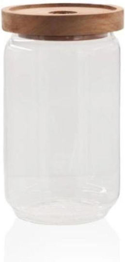 SteweHome Set of 4 General Use Glass Orange Jars with Lid