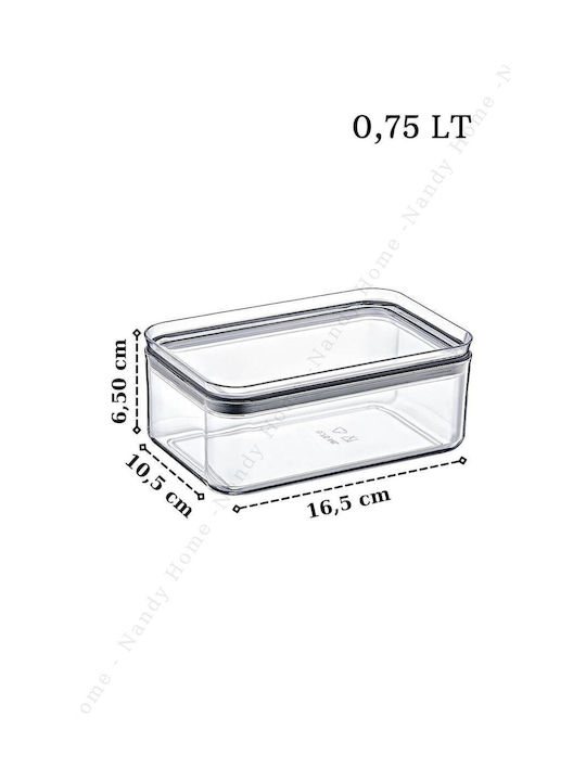 SteweHome Set of 3 General Use Jars with Lid Plastic Orange 750ml