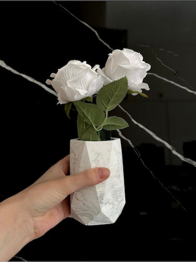 SteweHome Decorative Vase Concrete Grey 10x10xH11cm