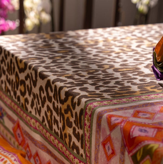 Tessitura Toscana Telerie Linen Tablecloth Jurta Purple 160x230cm