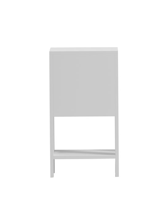 Argus Wooden White Bedside Table 30x30x55cm