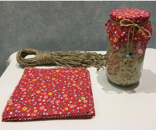Stewehome Set Of 25 Fabric Jar Lid Covers With Cord Tie Beads White